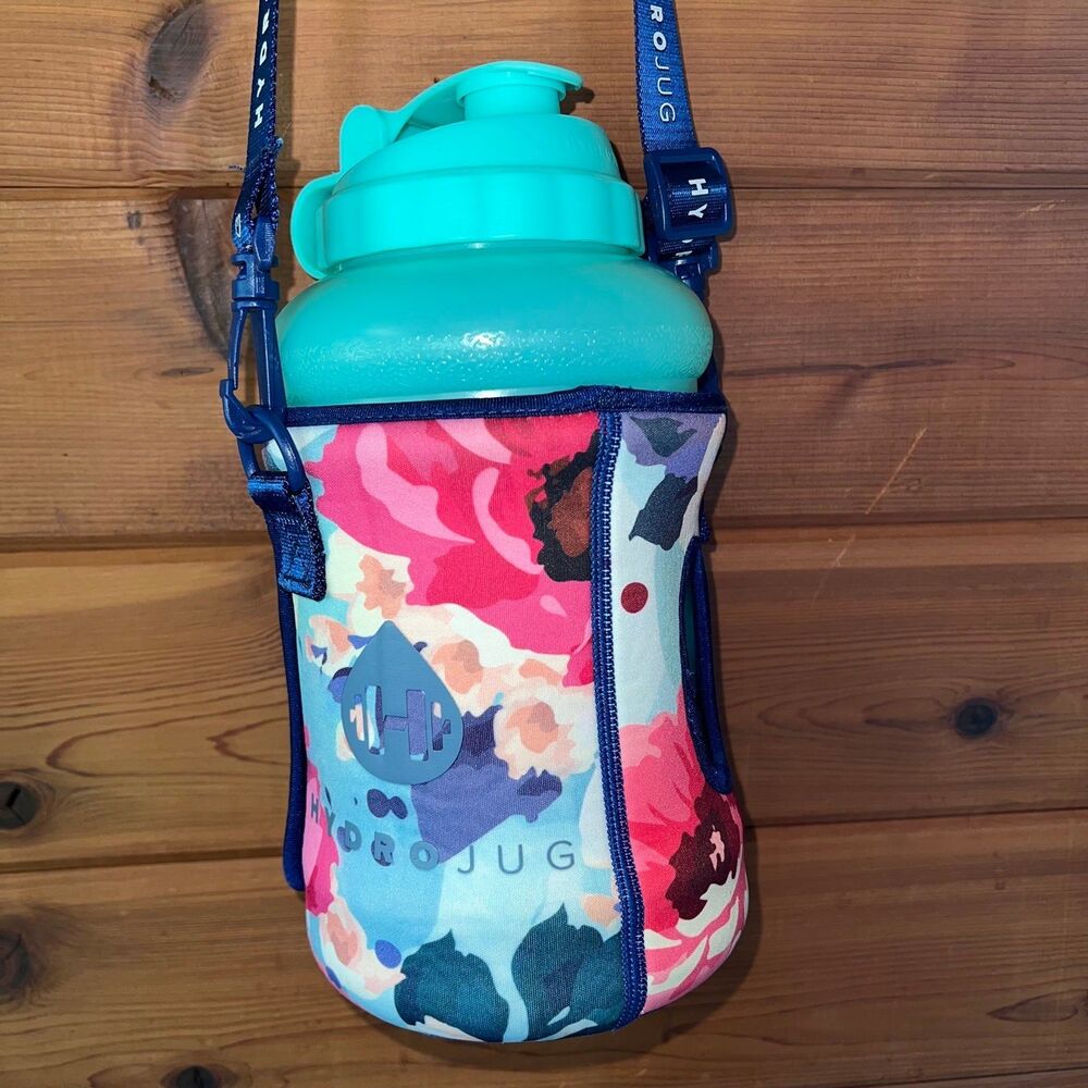 New Teal Hydrojug and Blue Floral Sleeve and Strap